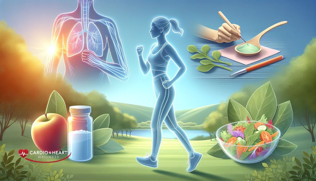 Illustration of lifestyle changes for optimal nitric oxide levels